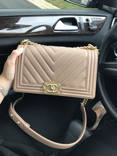 chanel boy beige chevron|chanel boy bag inside.